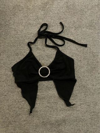 Top negro con aro brillante Talla XS