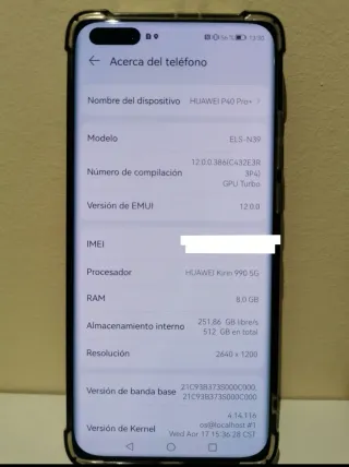 HUAWEI P40 Pro+ 512GB Blanco Cerámica muy cuidado
