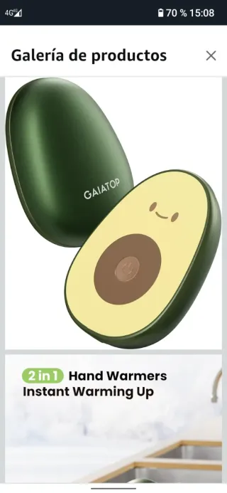 Calentador de manos portátil aguacate GAIATOP magn