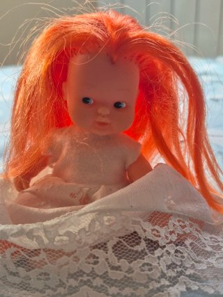 Barriguitas años 80 Muñeca pelo naranja