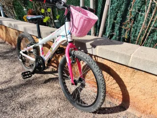 Bicicleta Infantil Megamo 20 Rosa y Blanca