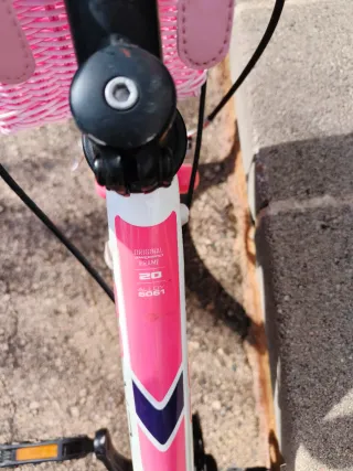 Bicicleta Infantil Megamo 20 Rosa y Blanca