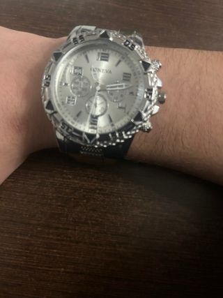 Reloj Plateado Acero inoxidable-Hombre