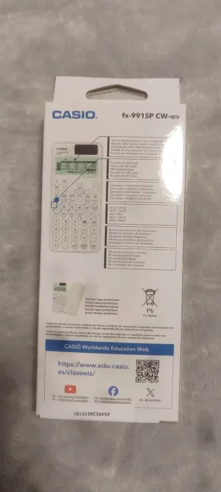 Calculadora Casio fx-991SP CW con tapa