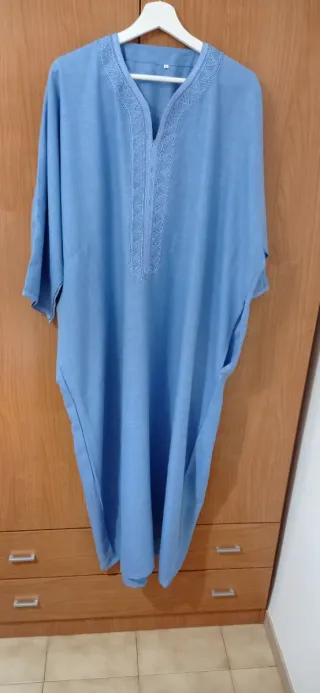 Gandoura hombre azul