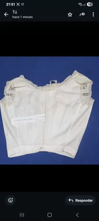 Cubrecorsé antiguo encaje 1930