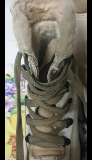 Botines de cuero con pelo