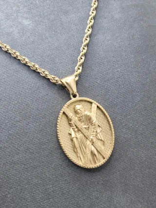 Collar Medalla Cruz San Andrés A