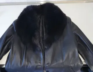 Cappotto vintage con pelliccia volpe ecologica