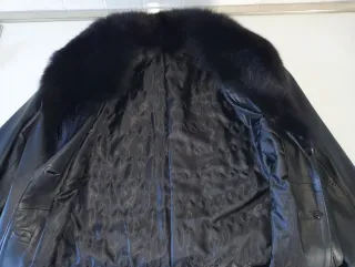 Cappotto vintage con pelliccia volpe ecologica