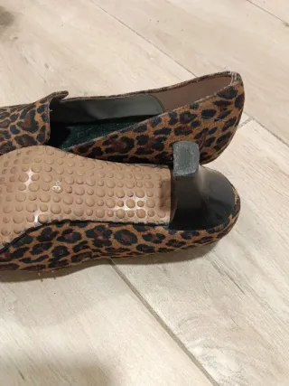 Zapatos tacón animal print piel T38