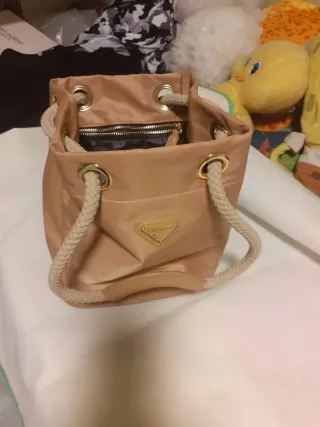 Bolso Prada Beige Dorado