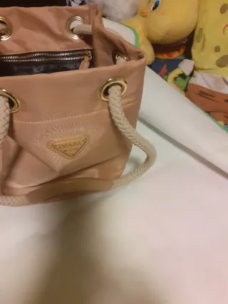 Bolso Prada Beige Dorado