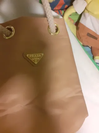 Bolso Prada Beige Dorado