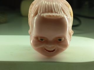 Cabeza de muñeca antigua dos caras vintage