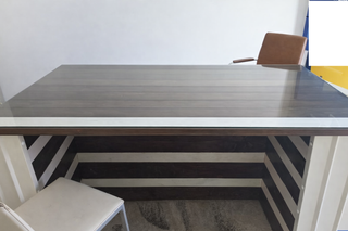 Scrivania ufficio in legno e vetro