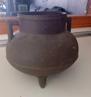 Pote Gallego Antiguo Hierro Fundido