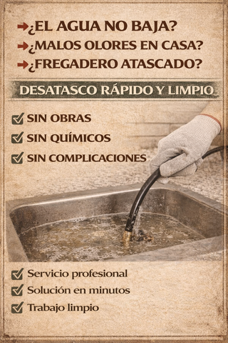 Desatascos de tuberías domiciliario