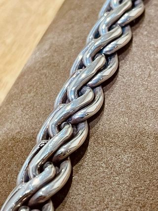 Pulsera de plata maciza con cierre de seguridad