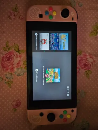 Funda rosa Nintendo Switch con diseño sailor Moon