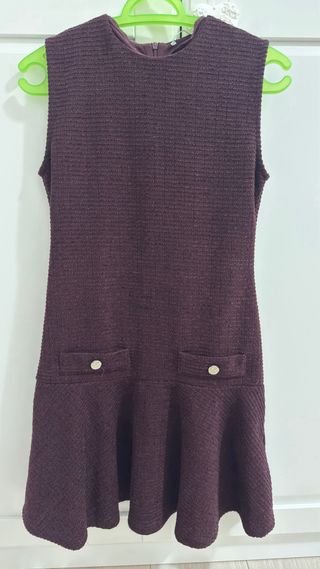 Vestito Zara Bordeaux Lunghezza 80 cm Larghezza 37