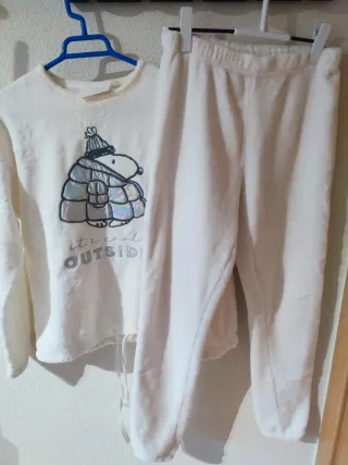 Pijama Snoopy Blanco 2 Piezas