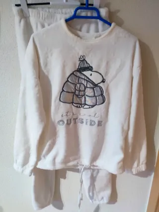 Pijama Snoopy Blanco 2 Piezas