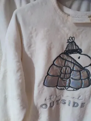 Pijama Snoopy Blanco 2 Piezas