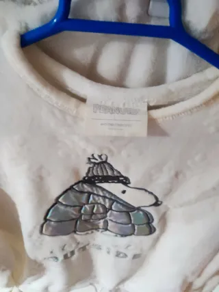 Pijama Snoopy Blanco 2 Piezas