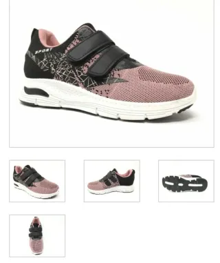 Zapatillas deportivas negras y rosas