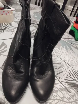 Botines Pikolinos Piel Mujer Negros