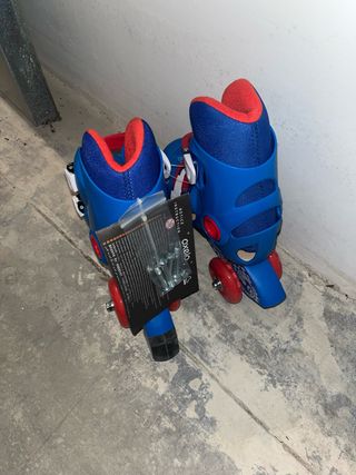 Patines en línea Oxelo azules y rojos de niño