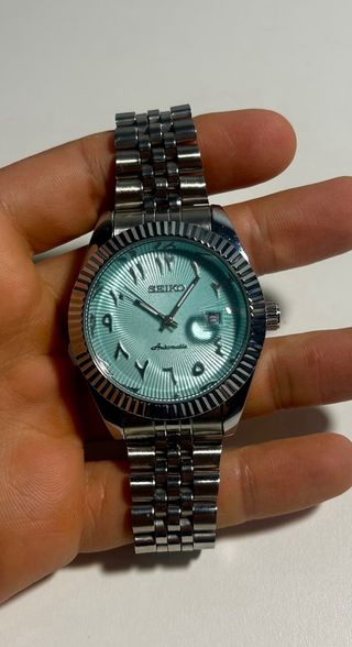 Reloj automático Seiko Mod Datejust Árabe Tiffany