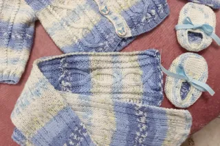 Completo lana neonato 1/3 mesi