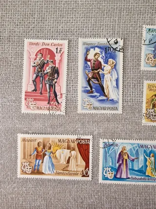 Serie francobolli vintage opere liriche