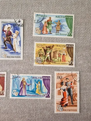 Serie francobolli vintage opere liriche