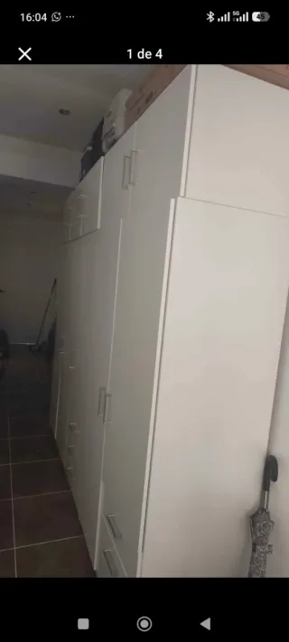 2 Armarios Blancos con Altillo