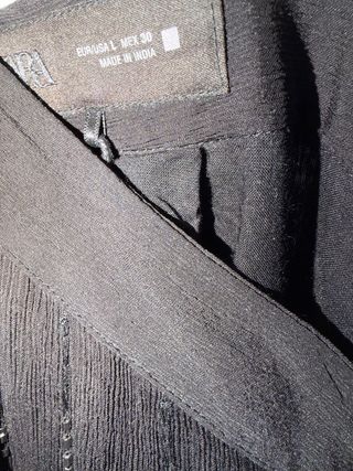 Pantalón Zara gasa pedrería negro