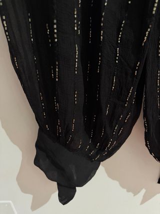 Pantalón Zara gasa pedrería negro