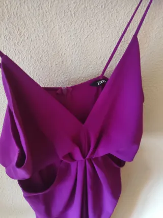 Mono largo Zara cut out magenta