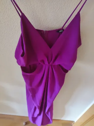 Mono largo Zara cut out magenta