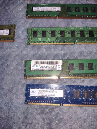 Lote 7x Memórias RAM DDR3