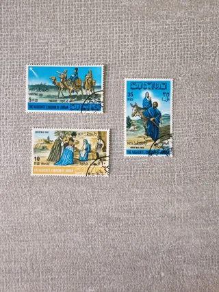 Set 3 francobolli Giordania 1966