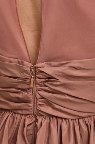 Abito cerimonia scollato marrone elegante Pinko