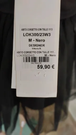 Abito corto donna nero