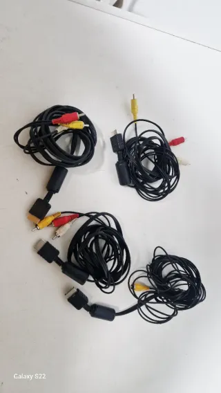 4 Cables para consola PlayStation 1y2 originales