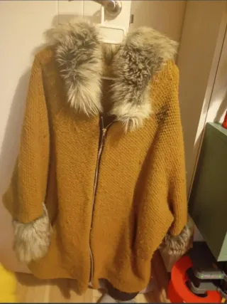 Abrigo mujer talla única con pelo