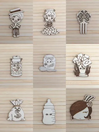 Botones Madera Decorativos Manualidades