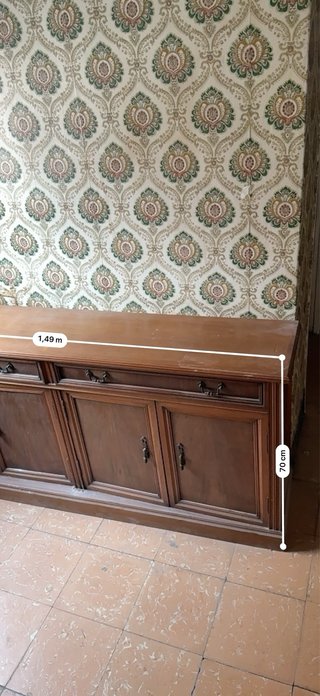 Mueble recibidor madera 2 puertas y 2 cajones