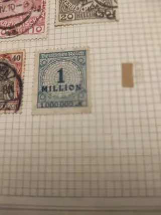 Sello Alemania inflación 1923 1 Million